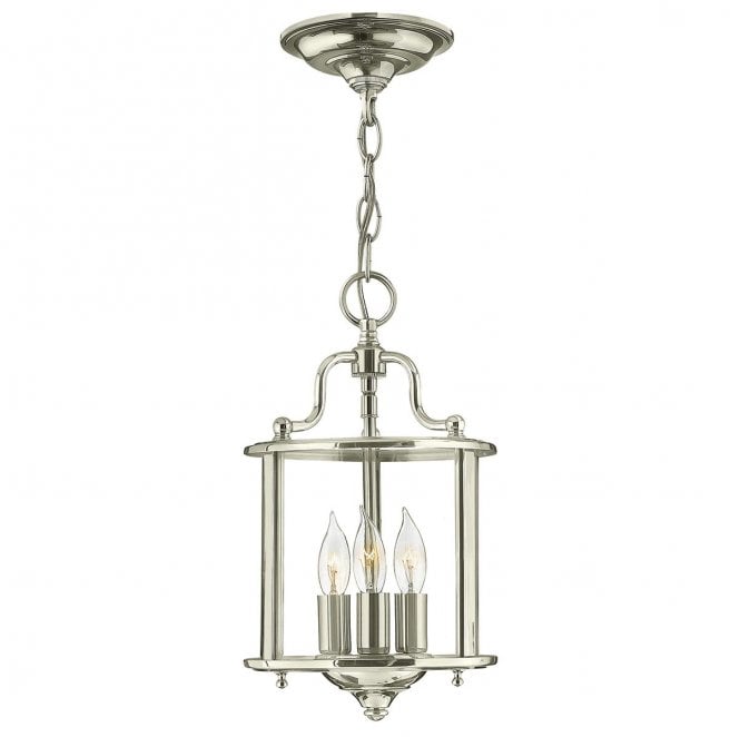 Hinkley HK-GENTRY-P-S-PN Gentry 3 Light Small Pendant in a Polished Nickel Finish