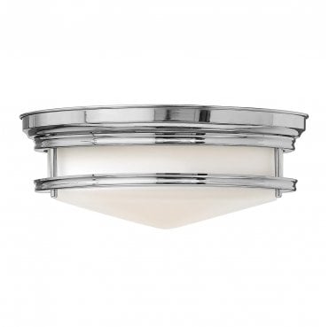 HK-HADLEY-F-CM Hadley 3 Light Flush Light in a Chrome Finish