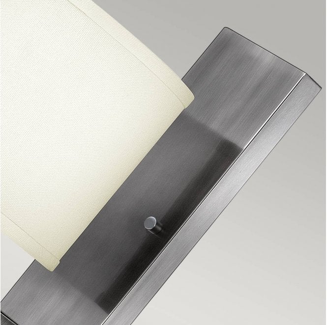 Hinkley HK-HAMPTON1 Hampton 1 Light Wall Light in an Antique Nickel Finish with an Ivory Shade