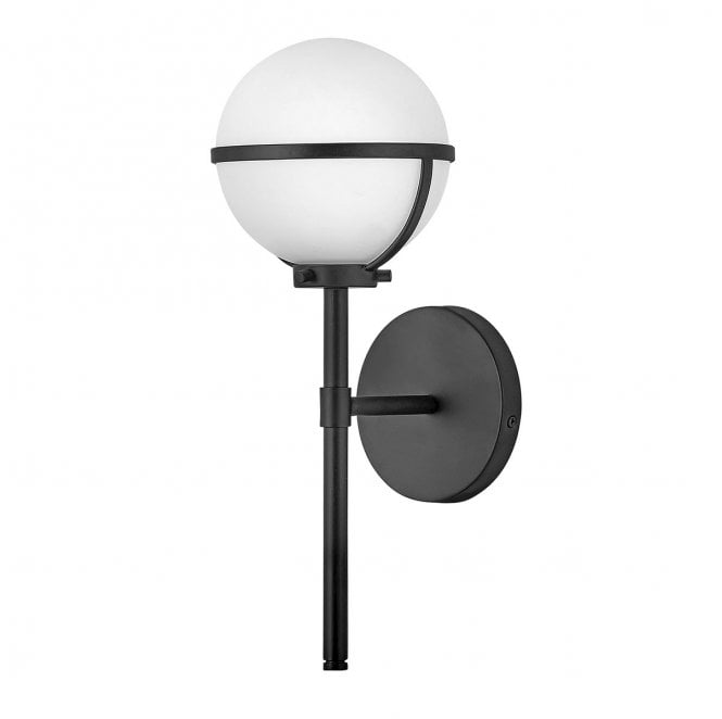 Hinkley HK-HOLLIS1-O-BK-BATH Hollis IP44 1 Light Wall Light in a Black Finish