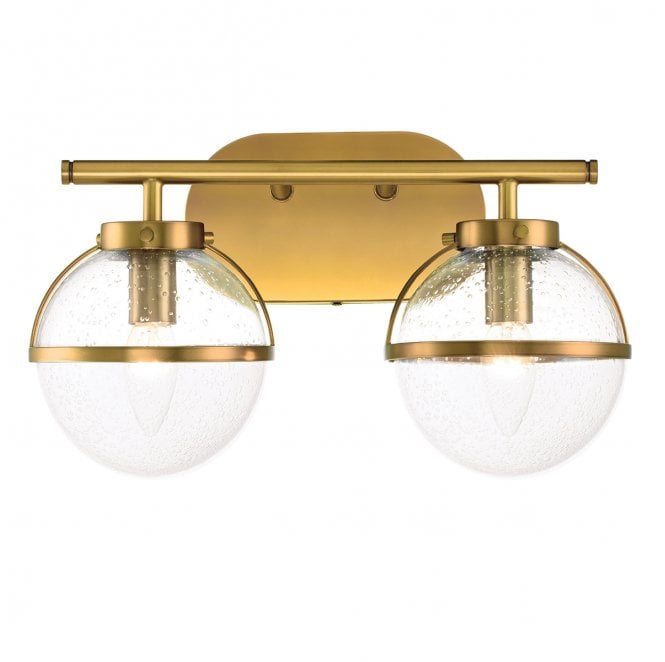 Hinkley HK-HOLLIS2-C-HB-BATH Hollis IP44 2 Light Wall Light in a Hertiage Brass Finish