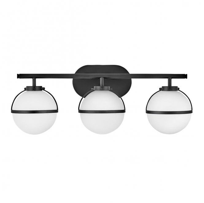 Hinkley HK-HOLLIS3-O-BK-BATH Hollis IP44 3 Light Wall Light in a Black Finish
