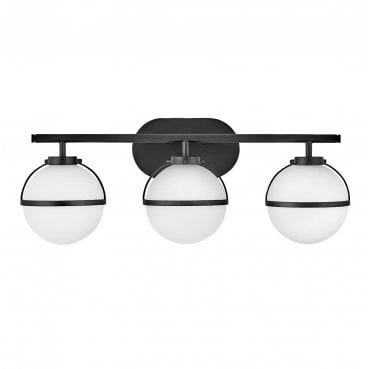 HK-HOLLIS3-O-BK-BATH Hollis IP44 3 Light Wall Light in a Black Finish