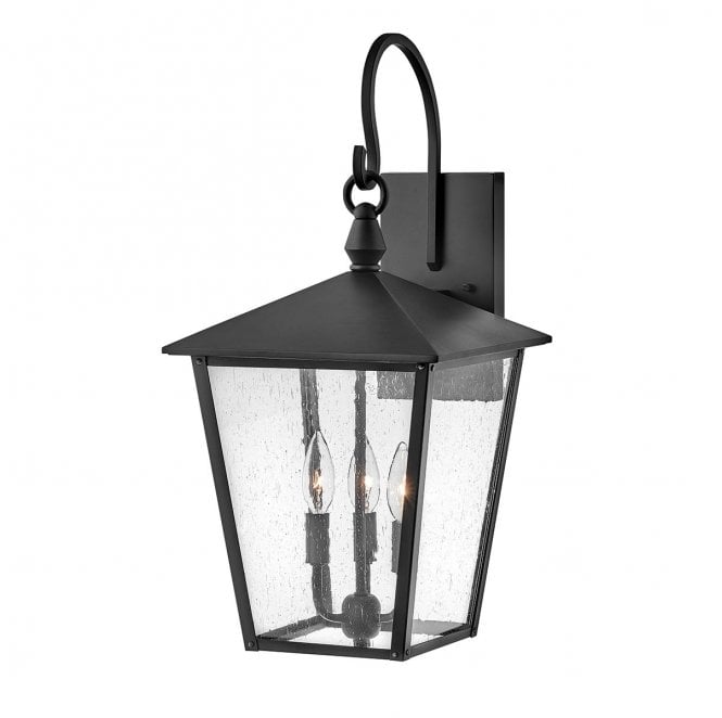 Hinkley HK-HUNTERSFIELD2-L-BK Huntersfield Outdoor IP44 3 Light Large Wall Lantern in a Black Finish