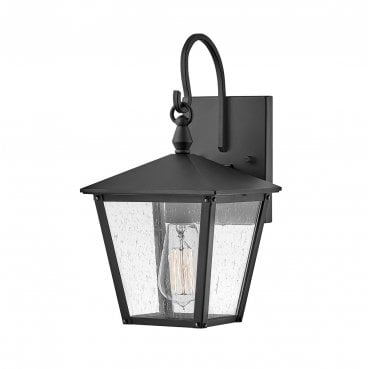 HK-HUNTERSFIELD2-S-BK Huntersfield Outdoor IP44 1 Light Small Wall Lantern in a Black Finish