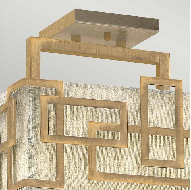 Hinkley HK-LANZA-SF-BR Lanza 3 Light Semi Flush Light in a Brushed Bronze Finish