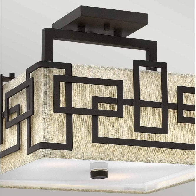Hinkley HK-LANZA-SF Lanza 3 Light Semi Flush Light in an Oil Rubbed Bronze Finish