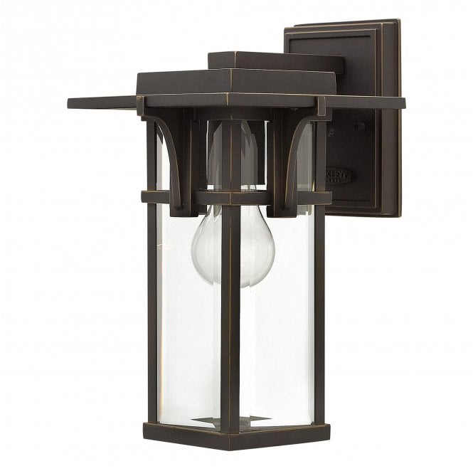 Hinkley HK-MANHATTAN2-S Manhattan Outdoor IP44 1 Light Small Wall Lantern in an Oil Rubbed Bronze Finish