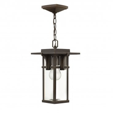HK-MANHATTAN8-S Manhattan Outdoor IP23 1 Light Chain Lantern in an Oil Rubbed Bronze Finish