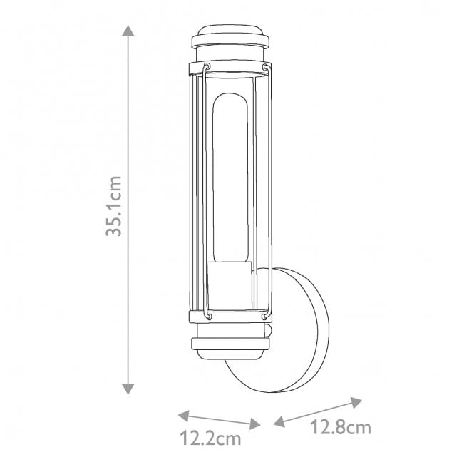 Hinkley HK-MASTHEAD1-PCBK Masthead 1 Light Wall Light in a Polished Chrome and Black Finish