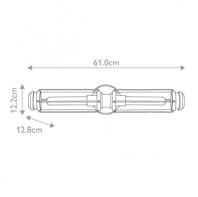 Hinkley HK-MASTHEAD2-PCBK Masthead 2 Light Wall Light in a Polished Chrome and Black Finish