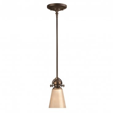 HK-MAYFLOWER-P-A Mayflower 1 Light Mini Pendant in an Old Bronze Finish