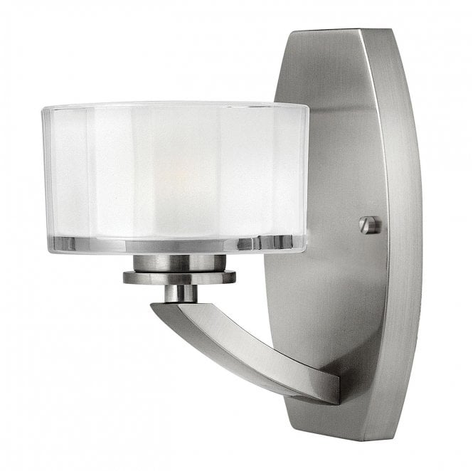 Hinkley HK-MERIDIAN1 Meridian 1 Light Wall Light in a Brushed Nickel Finish