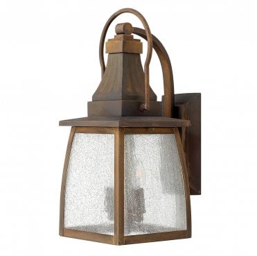 HK-MONTAUK-M Montauk Outdoor IP44 2 Light Small Wall Lantern in a Sienna Finish