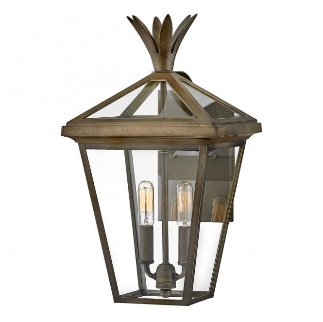 Hinkley HK-PALMA-M-BU Palma Outdoor IP44 2 Light Medium Wall Lantern in a Burnished Bronze Finish