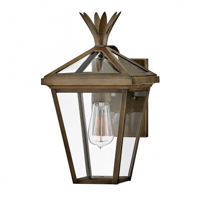 Hinkley HK-PALMA-S-BU Palma Outdoor IP44 1 Light Small Wall Lantern in a Burnished Bronze Finish