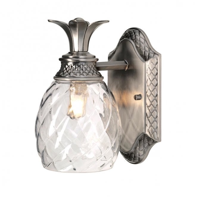 Hinkley HK-PLANT-BATH-PL Plantation IP44 1 Light Wall Light in a Polished Antique Nickel Finish