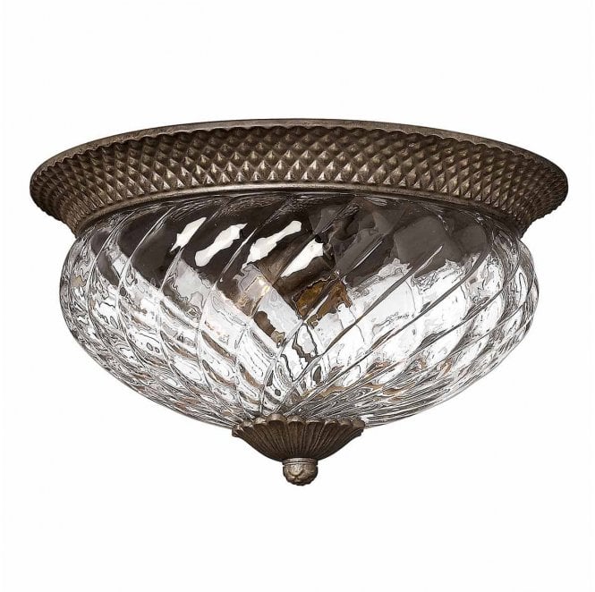 Hinkley HK-PLANT-F-L-PZ Plantation 3 Light Large Flush in a Pearl Bronze Finish