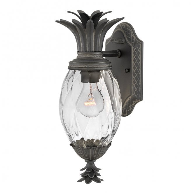 Hinkley HK-PLANTATION-S-MB Plantation Outdoor IP44 1 Light Small Wall Lantern in a Museum Black Finish