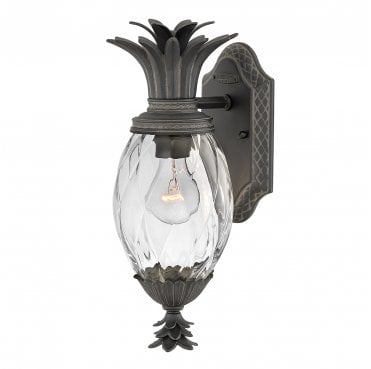 HK-PLANTATION-S-MB Plantation Outdoor IP44 1 Light Small Wall Lantern in a Museum Black Finish