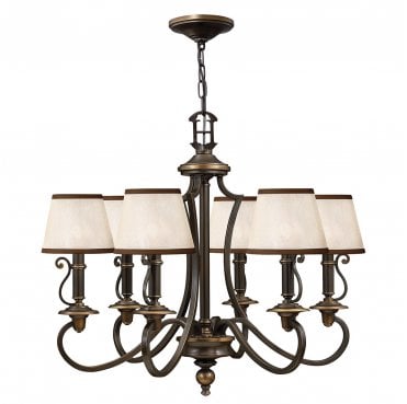 HK-PLYMOUTH6 Plymouth 6 Light Chandelier in an Old Bronze Finish