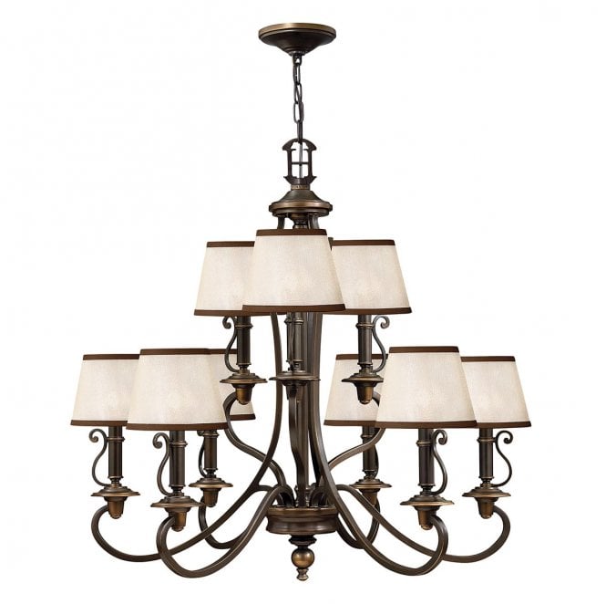 Hinkley HK-PLYMOUTH9 Plymouth 9 Light Chandelier in an Old Bronze Finish