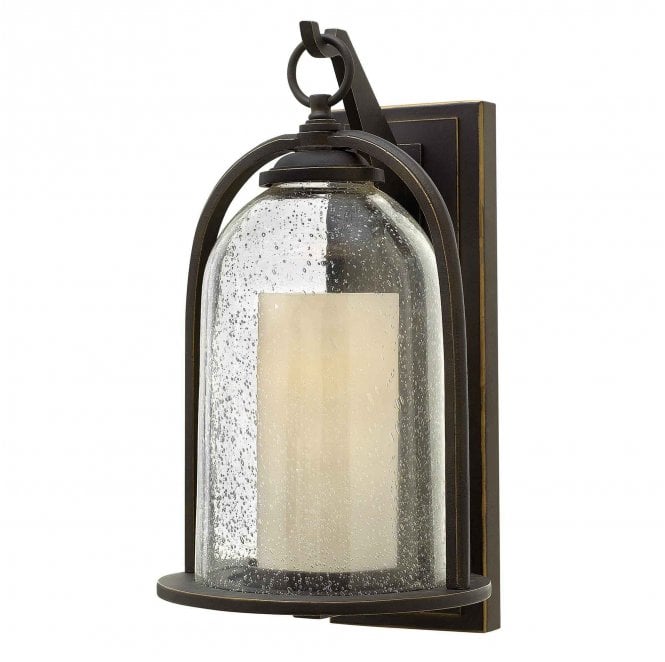 Hinkley HK-QUINCY-M Quincy Outdoor IP44 1 Light Medium Wall Lantern in an Oil Rubbed Bronze Finish