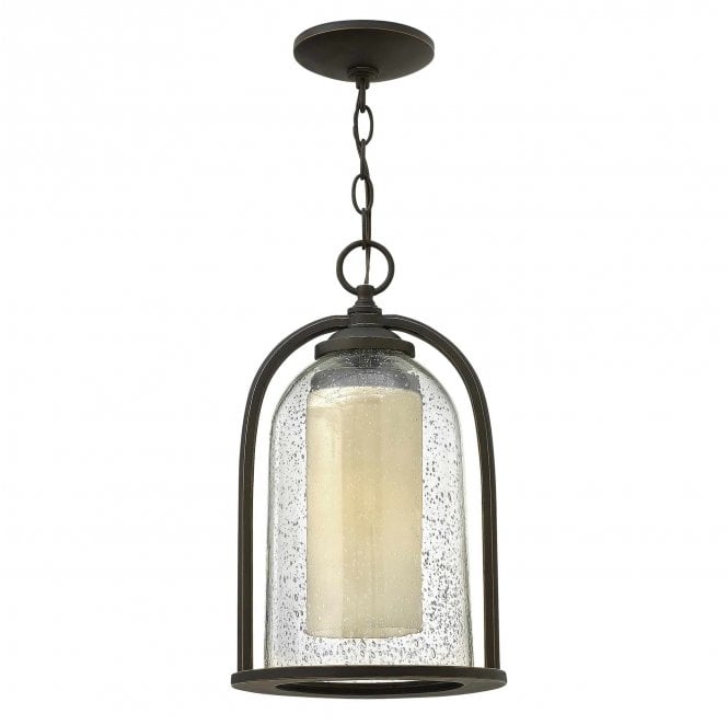Hinkley HK-QUINCY8-M Quincy Outdoor IP44 1 Light Chain Lantern in an Oil Rubbed Bronze Finish