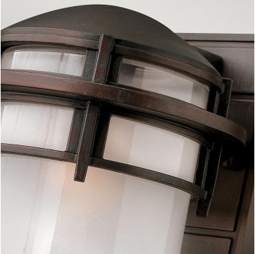 HK-REEF-SM-VZ Reef Small Outdoor IP44 1 Light Lantern in a Victorian Bronze Finish