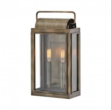 HK-SAG-HARBOR-M-BU Sag Harbor Outdoor IP44 2 Light Medium Wall Lantern in a Painted Burnished Bronze Finish