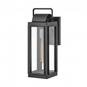 HK-SAG-HARBOR-S-BK Sag Harbor Outdoor IP44 1 Light Small Wall Lantern in a Black Finish