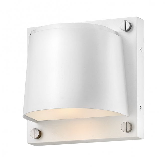 Hinkley HK-SCOUT-WHT Scout Outdoor IP44 1 Light Small Wall Light in a Satin White Finish