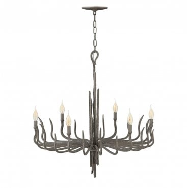 HK-SPYRE6C-MMB Spyre 6 Light Chandelier in a Metallic Matt Bronze Finish
