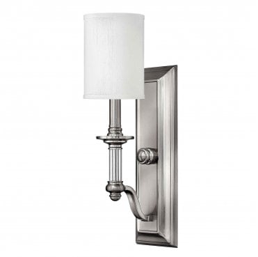 HK-SUSSEX1 Sussex 1 Light Wall Light in a Brushed Nickel Finish