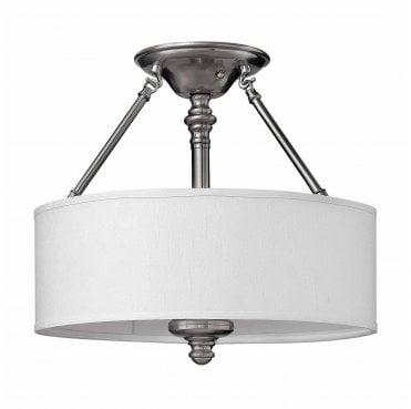 HK-SUSSEX9 Sussex 9 Light Chandelier in a Brushed Nickel Finish