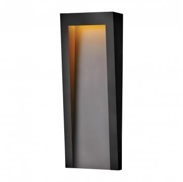 HK-TAPER-L-TBK Taper Outdoor IP44 LED Wall Lantern in a Textured Black Finish