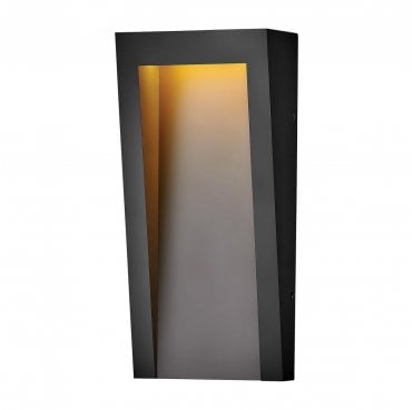 HK-TAPER-M-TBK Taper Outdoor IP44 LED Wall Lantern in a Textured Black Finish