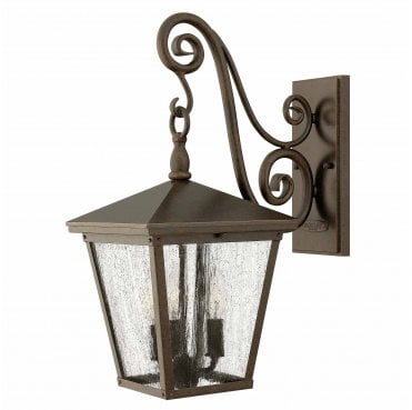 HK-TRELLIS2-M Trellis Outdoor IP44 3 Light Medium Wall Lantern in a Regency Bronze Finish