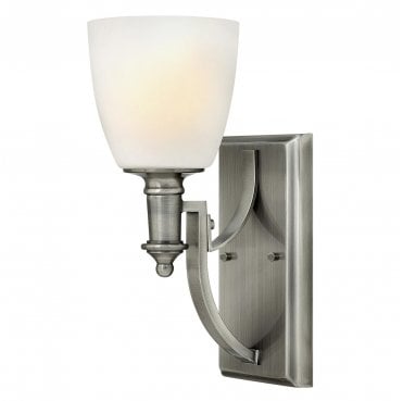 HK-TRUMAN1 Truman 1 Light Wall Light in an Antique Nickel Finish