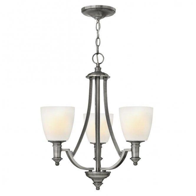 Hinkley HK-TRUMAN3 Truman 3 Light Chandelier in an Antique Nickel Finish