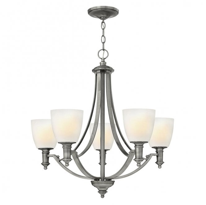 Hinkley HK-TRUMAN5 Truman 5 Light Chandelier in an Antique Nickel Finish