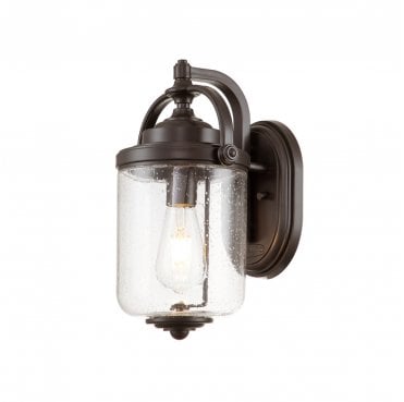 HK-WILLOUGHBY-S-OZ Willoughby Outdoor IP44 1 Light Wall Lantern in an Oil Rubbed Bronze Finish