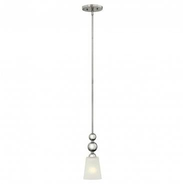 HK-ZELDA-P-A-PN Zelda 1 Light Mini Pendant in a Polished Nickel Finish