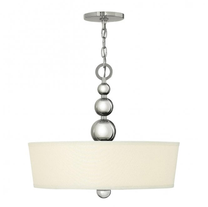 Hinkley HK-ZELDA-P-B-PN Zelda 3 Light Pendant in a Polished Nickel Finish