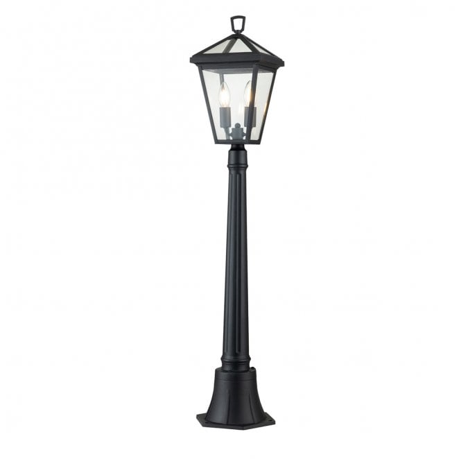 Hinkley QN-ALFORD-PLACE-4B-S-MB Alford Place Outdoor IP44 2 Light Pillar Lantern in a Museum Black Finish
