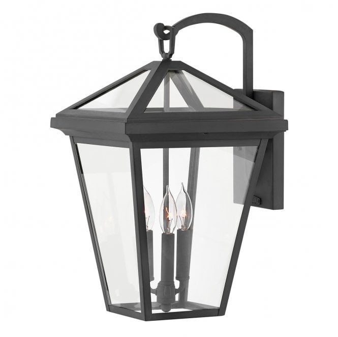 Hinkley QN-ALFORD-PLACE2-L-MB Alford Place Outdoor IP44 3 Light Large Wall Lantern in a Museum Black Finish