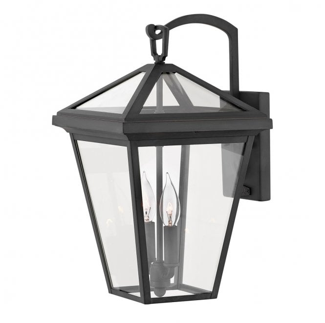 Hinkley QN-ALFORD-PLACE2-M-MB Alford Place Outdoor IP44 2 Light Medium Wall Lantern in a Museum Black Finish