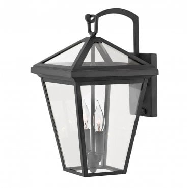 QN-ALFORD-PLACE2-M-MB Alford Place Outdoor IP44 2 Light Medium Wall Lantern in a Museum Black Finish