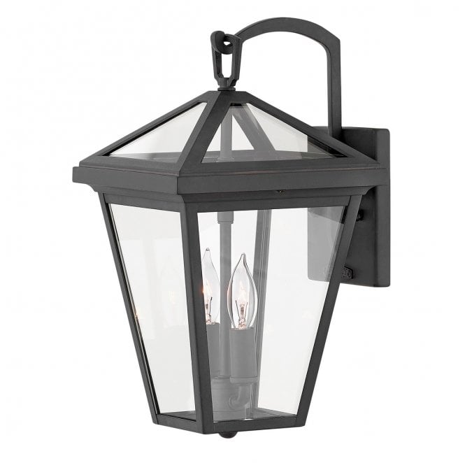 Hinkley QN-ALFORD-PLACE2-S-MB Alford Place Outdoor IP44  2 Light Small Wall Lantern in a Museum Black Finish