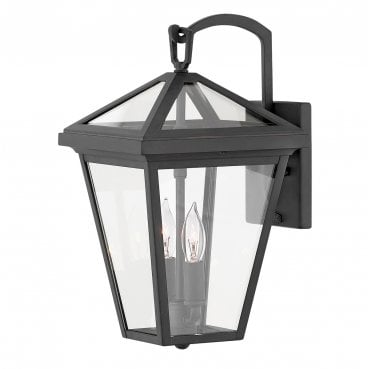 QN-ALFORD-PLACE2-S-MB Alford Place Outdoor IP44  2 Light Small Wall Lantern in a Museum Black Finish